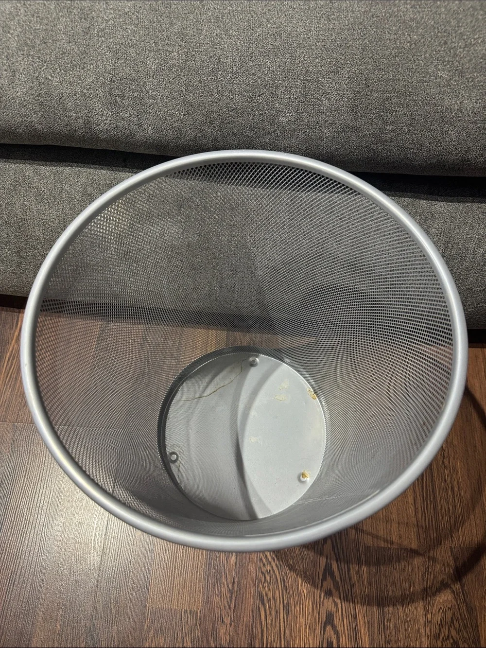 IKEA Silver Mesh Round Wastebasket
